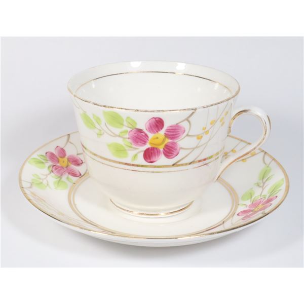 PHOENIX CHINA PINK FLOWERS AND LEAF PATTERN