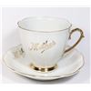 Image 1 : MOTHER TEA CUP AND SAUCER HAND DECORATED