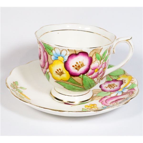 ROYAL ALBERT, BOUQUET. TEA CUP AND SAUCER