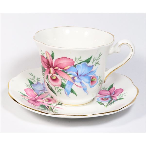 VICTORIA MD 1964 TEA CUP AND SAUCER