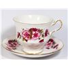 Image 1 : QUEEN ANNE FUCHSIA FLOWER PATTERN TEACUP & SAUCER