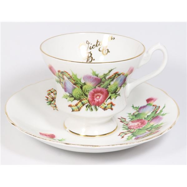 VICTORIA B.C., WINDSOR TEA CUP AND SAUCER