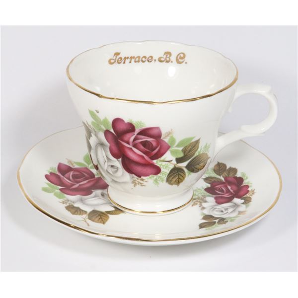 TERRACE, B.C TEA CUP AND SAUCER