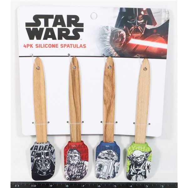 NEW STAR WARS 4PK SILICONE SPATULAS