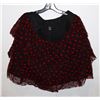 Image 1 : NEW 2 TIERED MESH SKIRT WITH TRIPLE RED DOT  DESIGN