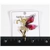 Image 1 : NEW PINK WING RHINESTONE FAIRY BROOCH