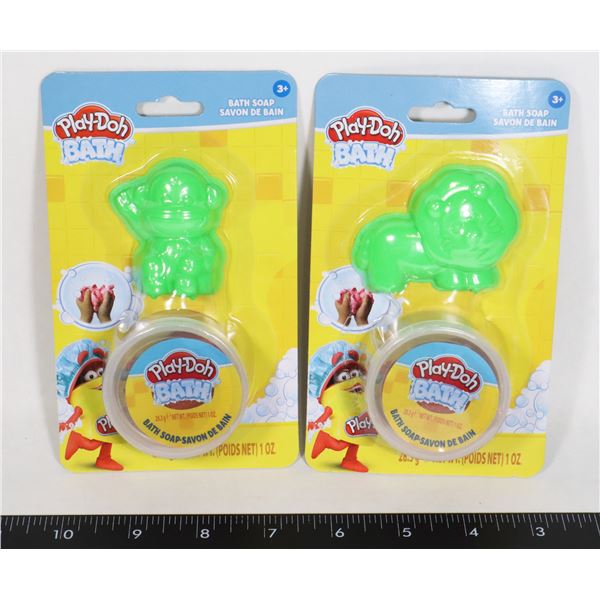 2 NEW PLAYDO BATH SOAP KITS LION AND MONKEY