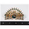 NEW RHINESTONE PEACOCK FRENCH CLIP HAIR CLIP