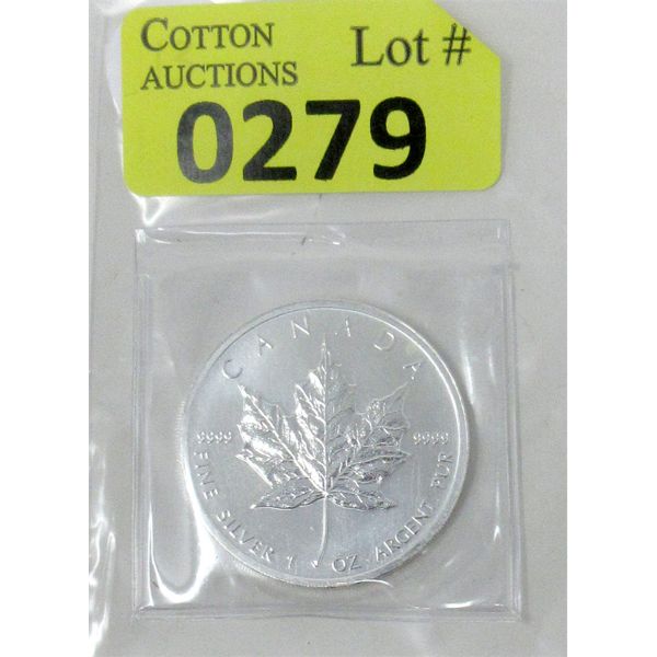 1 Oz .9999 Silver 2011 Canada Maple Leaf Coin 