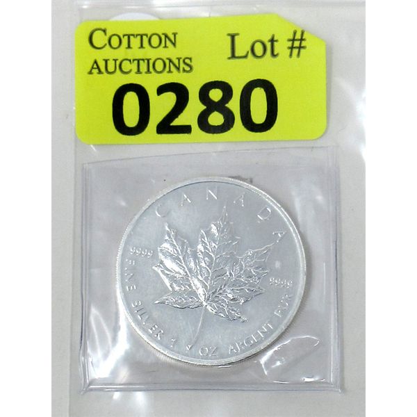 1 Oz .9999 Silver 2012 Canada Maple Leaf Coin 