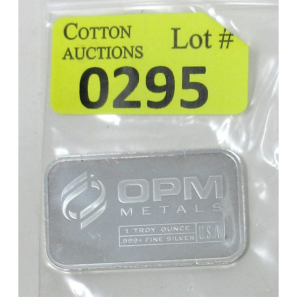 1 Oz .999+ OPM Metals Bar