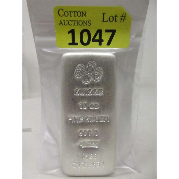 10 Oz .999 Silver PAMP Suisse Bar 