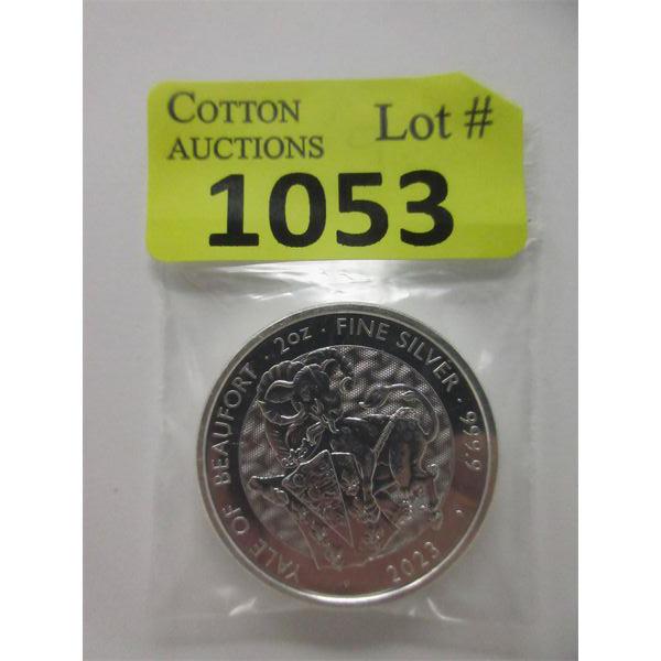 2 Oz .9999 Silver 2023 Yale of Beaufort Coin 