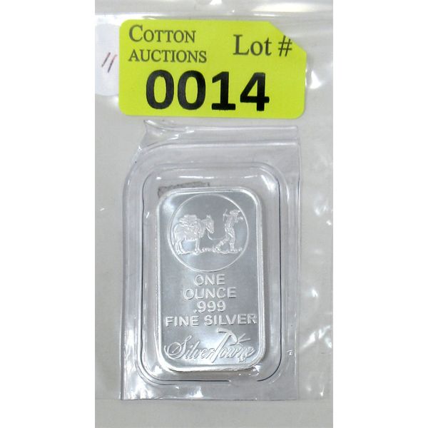 1 Oz .999 Silver Miner/Mule SilverTowne Bar 