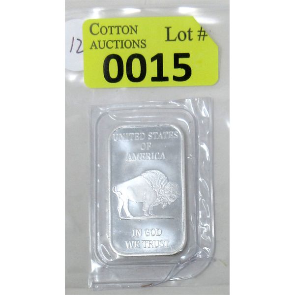 1 Oz .999 Silver Liberty 2-Sided Bar 