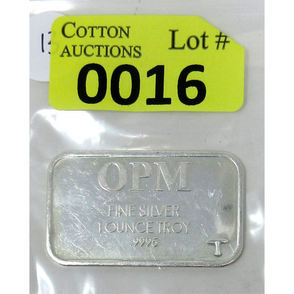 1 Oz .9995 Silver OPM Metals Bar