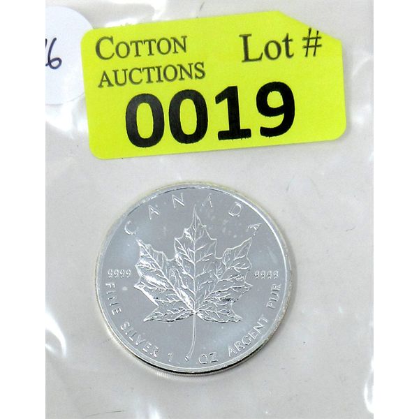 1 Oz .9999 Silver 2009 Canada Maple Leaf Coin 