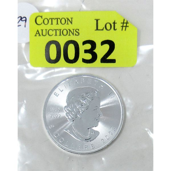 1 Oz .9999 Silver 2023 Canada Maple Leaf Coin 