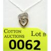 Image 1 : 10 KT Gold .08 CTW Diamond Heart Slide Pendant