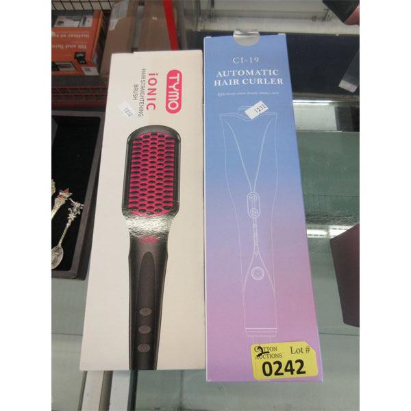 1 Automatic Hair Curler & 1 Hair Straightening Brush