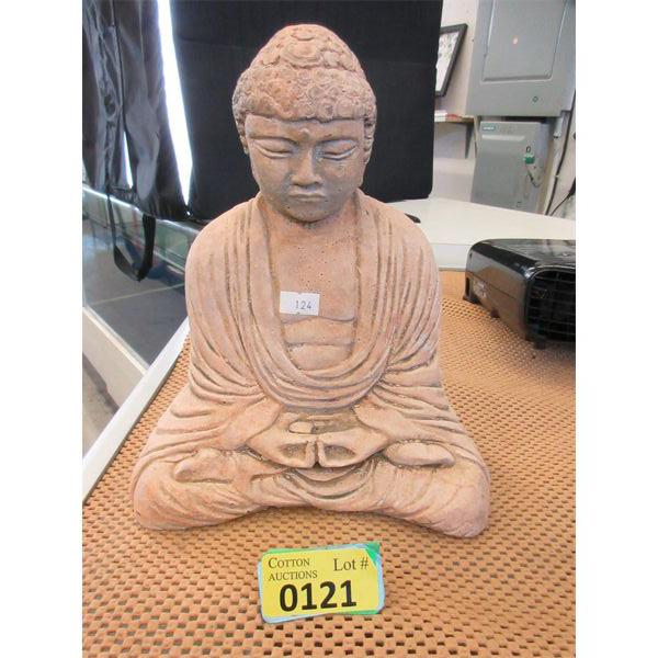 Pottery Buddha - 9  x 6  x 10  tall