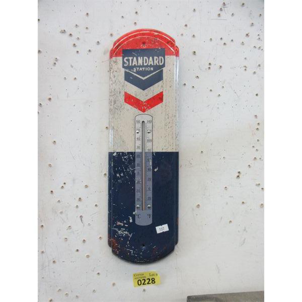 New Standard Gas Metal Wall Thermometer - 5" x 17"