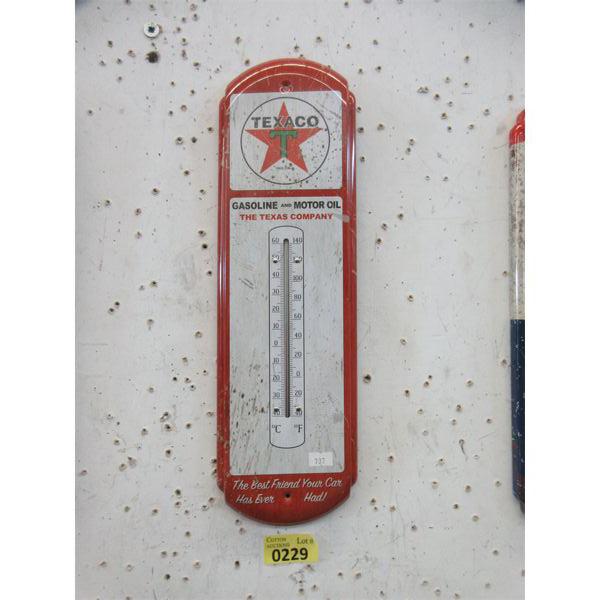 New Texaco Metal Wall Thermometer - 5  x 17 