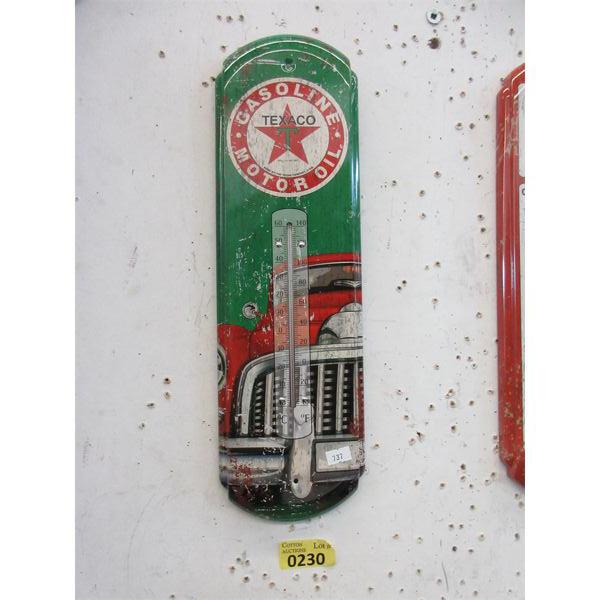 New Texaco Metal Wall Thermometer - 5  x 17 