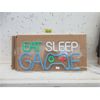 Image 1 : New LED "Eat - Sleep - Game" Wall Light