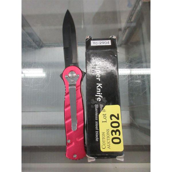 New Red Folding Knife - 3.5" Blade