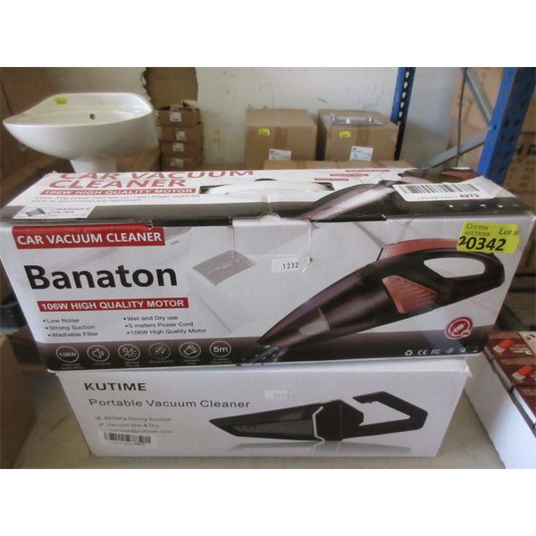 2 Assorted Car Vacuum Cleaners