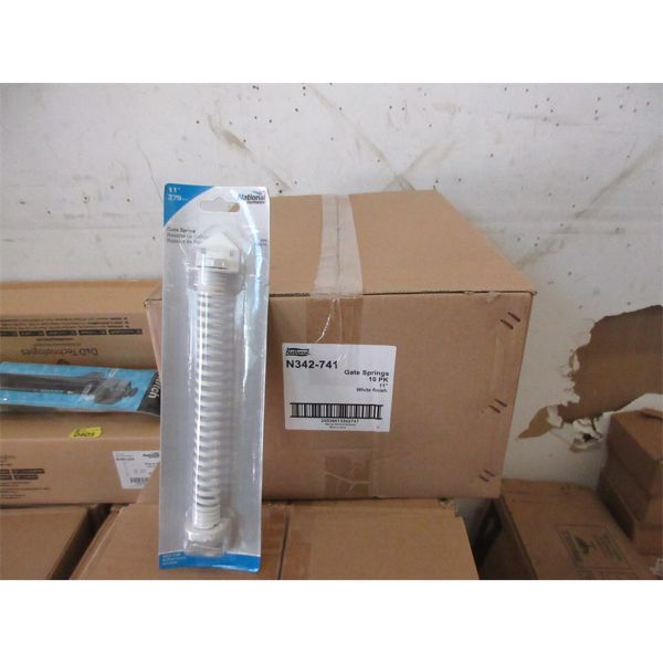 2 Cases of 10 Metal 11" Gate Springs - White Finish