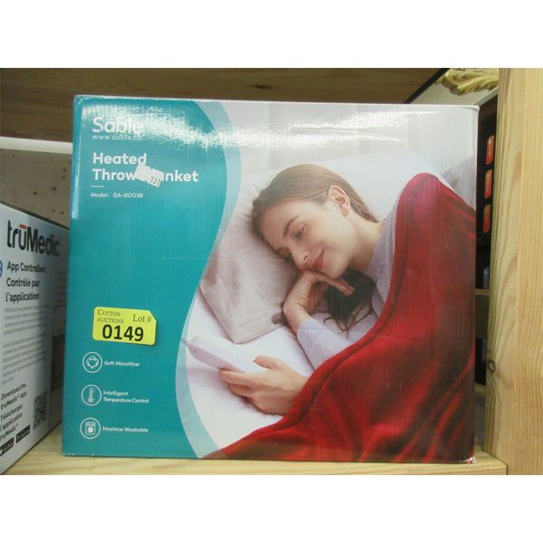 Sable Microfiber Heated Throw 