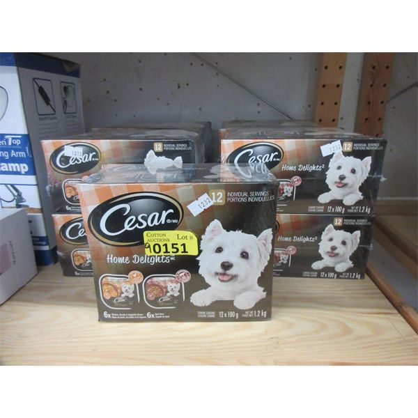 9 Cases of 12 x 100 g Cesar Soft Dog Food