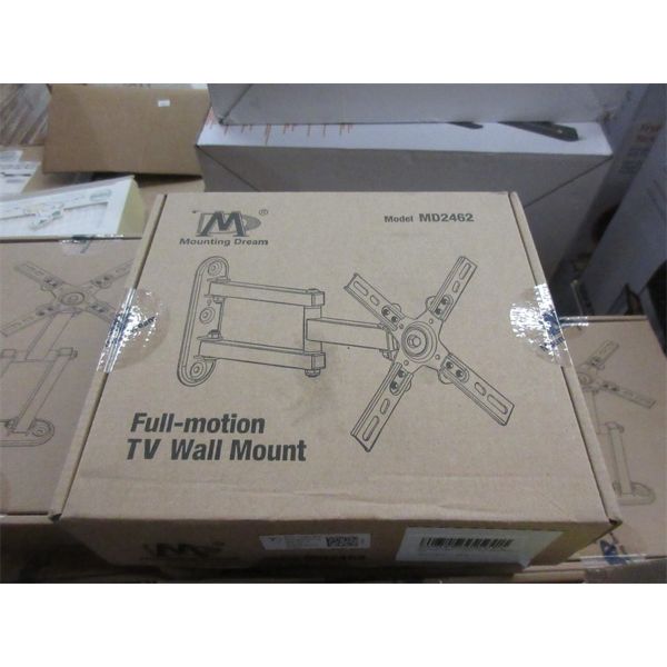 5 New Full-Motion TV Wall Mounts - 17" - 39"