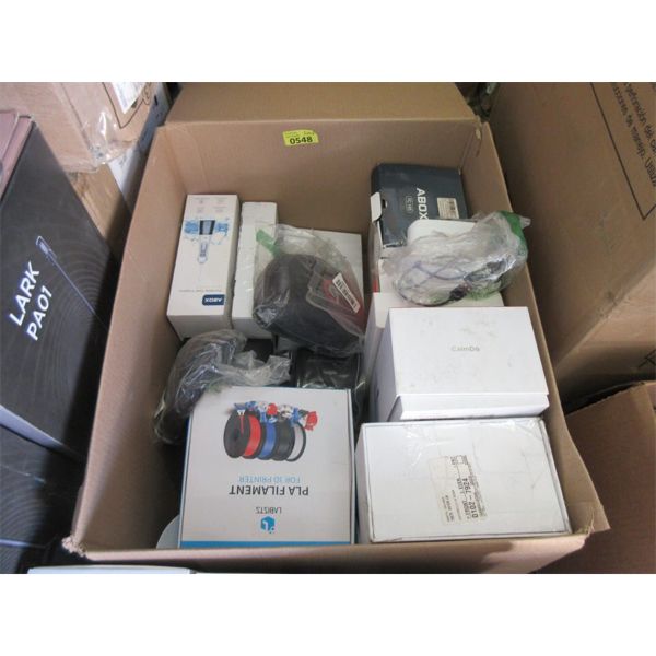 Box of Headphones, Printer Filament & More