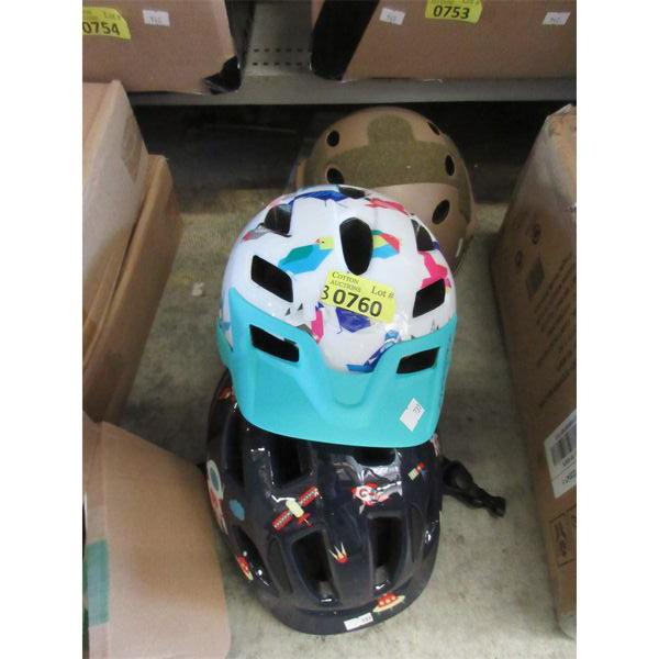 3 Assorted Children's Bicycle Helmets 