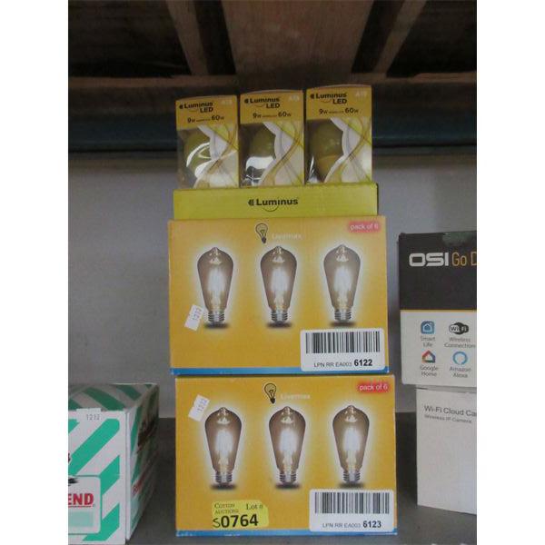 5 Boxes of Edison Bulbs & Bug Lights