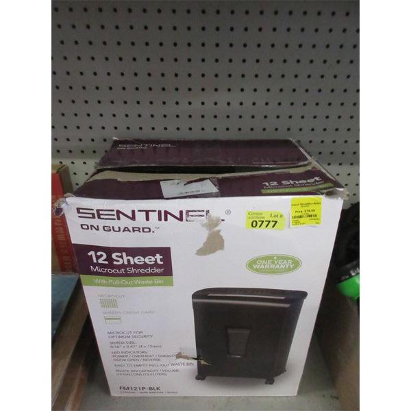 Sentinel On Guard 12 Sheet Micro Cut Shredder 