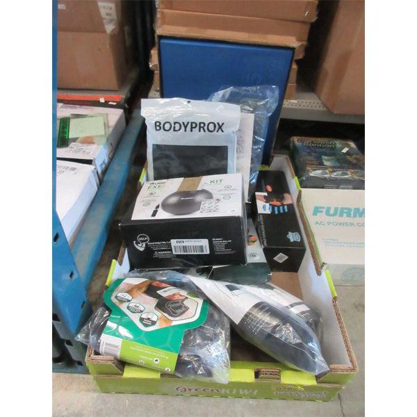 Box of Assorted Exercise & Healthcare Goods 