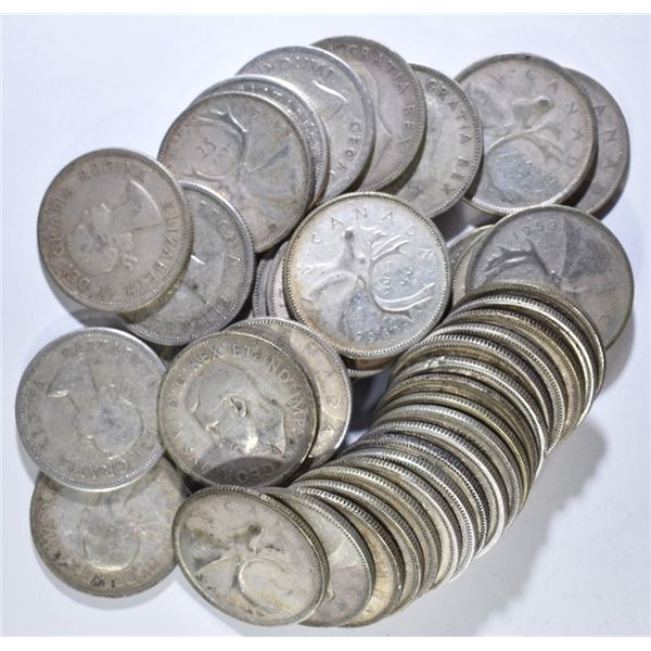 40 80 SILVER CANADIAN QUARTERS