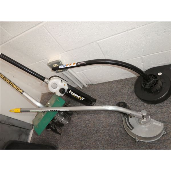 Attachements;lawn edgers, cultivator, chainsaw