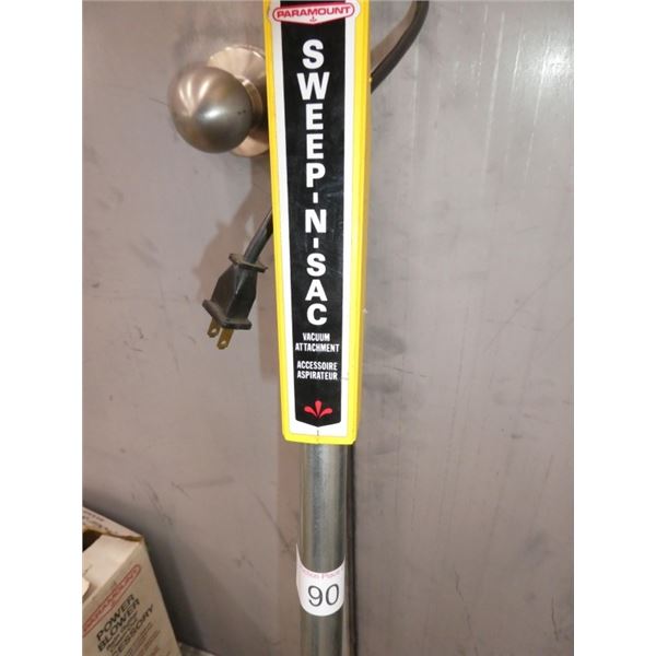 sweep-n-sac vacuum attachment,  blower,