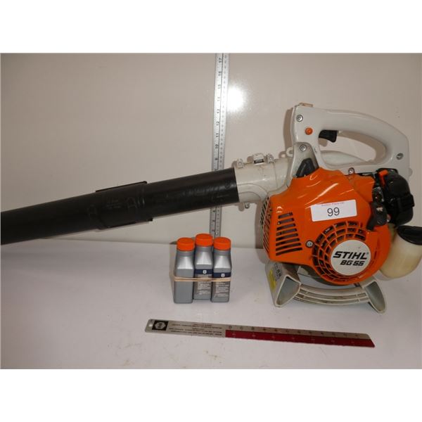 Stihl BG 55 leaf blower & motor oil works