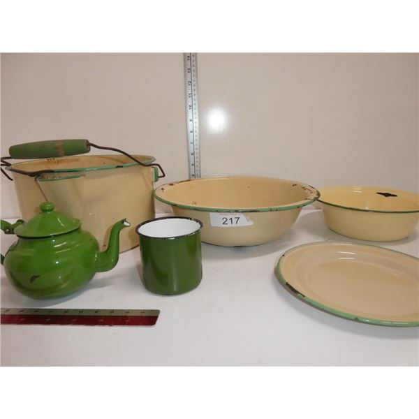 Vintage enamel cookware