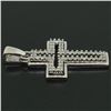 Image 4 : 14k White Gold.75 ctw Round Brilliant Diamond Open Double Floating Cross Pendant