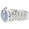 Image 7 : Rolex Mens Stainless Steel Blue Vignette Diamond & Sapphire Datejust Wristwatch