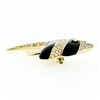 Image 7 : Vintage British 18K Gold 3.42 ctw Diamond & Enamel Moorish Idol Fish Brooch Pin