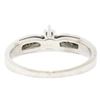 Image 3 : Petite 10k White Gold Marquise Diamond Solitaire Ring w/ Round Channel Accents
