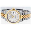 Image 7 : Rolex Mens Stainless Steel and Yellow Gold Silver Diamond 36mm Datejust Jubilee
